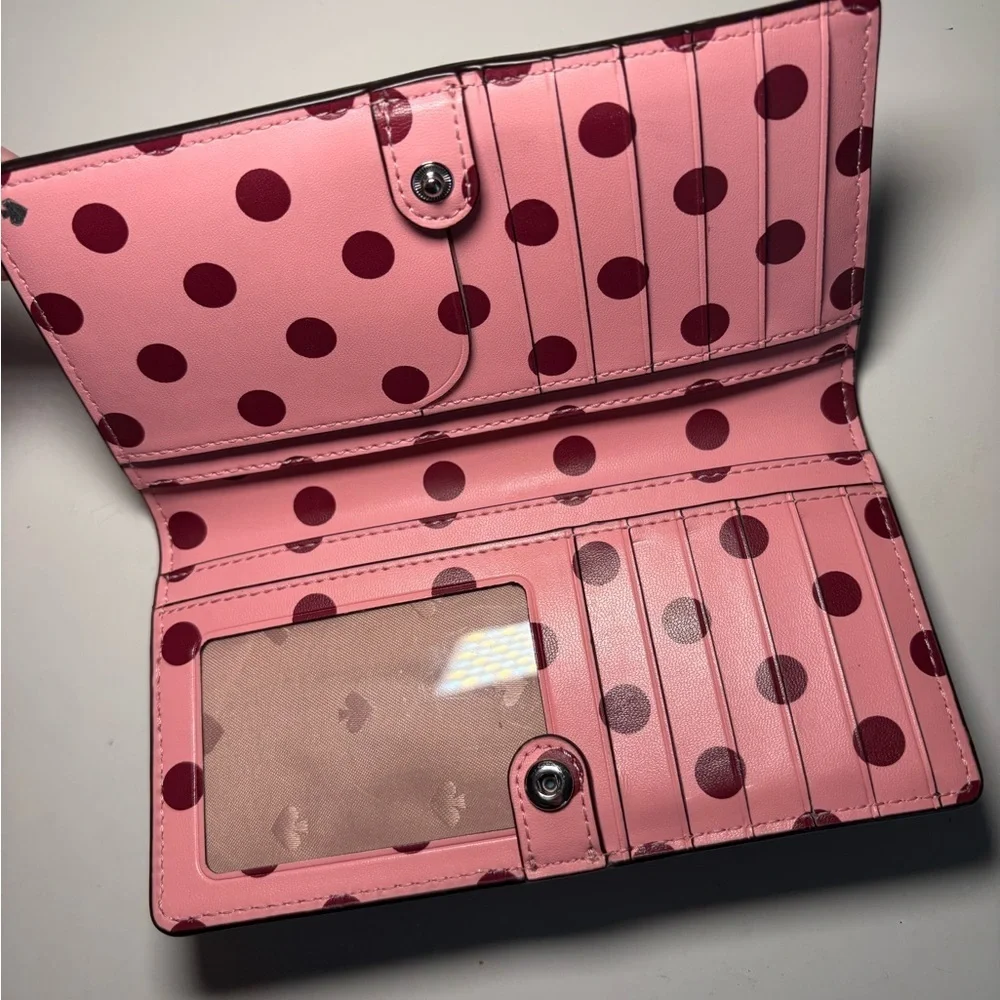 Kate Spade Cameron Geo Birds Large Slim Bifold Wallet